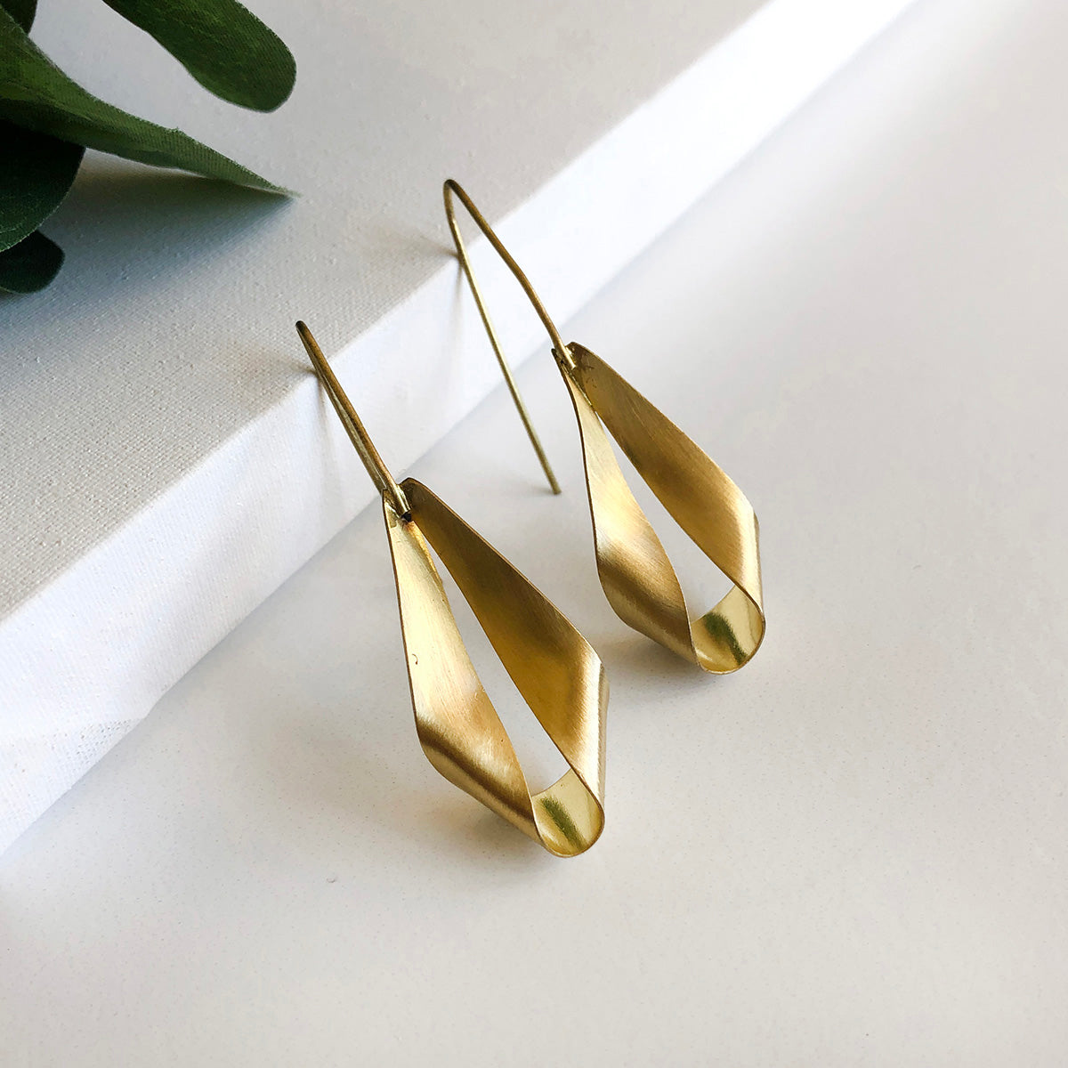 Folded Golden Earrings